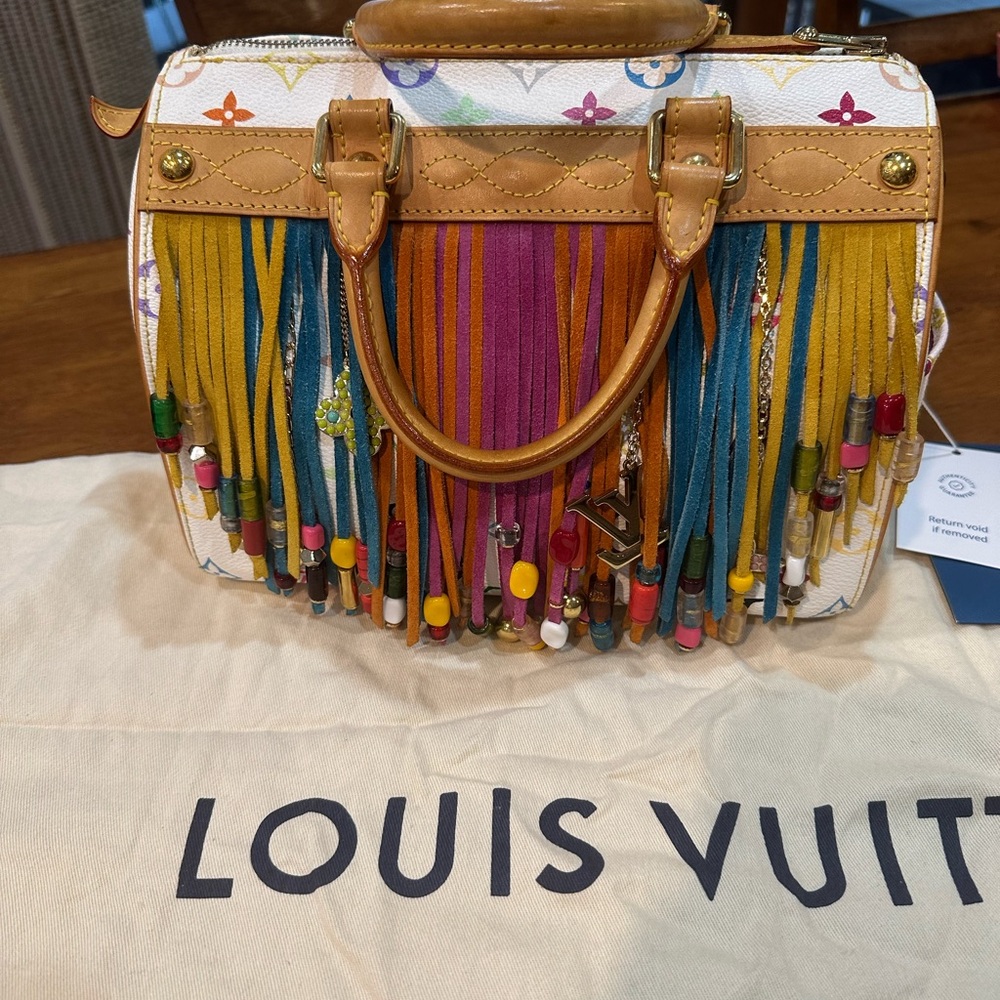 Authentic rare Louis Vuitton Colorful Fringe Speedy 25
